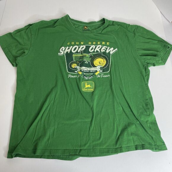 John Deere Graphic T Shirt, XL, Green, Shop Crew Tractor - Picture 4 of 7